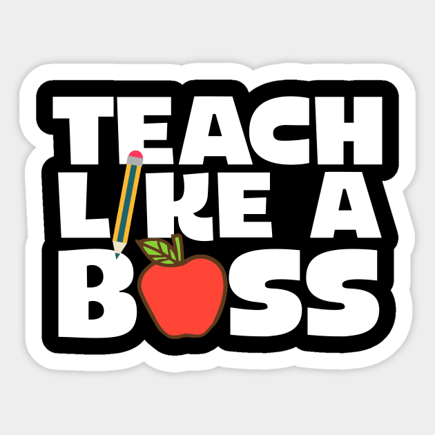 teach Sticker by CurlyDesigns